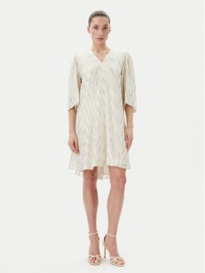 Bruuns Bazaar Sukienka koktajlowa BBW4579 Beżowy Regular Fit