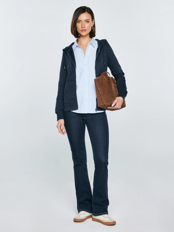 Bluza damska z kapturem granatowa Laurisana 403