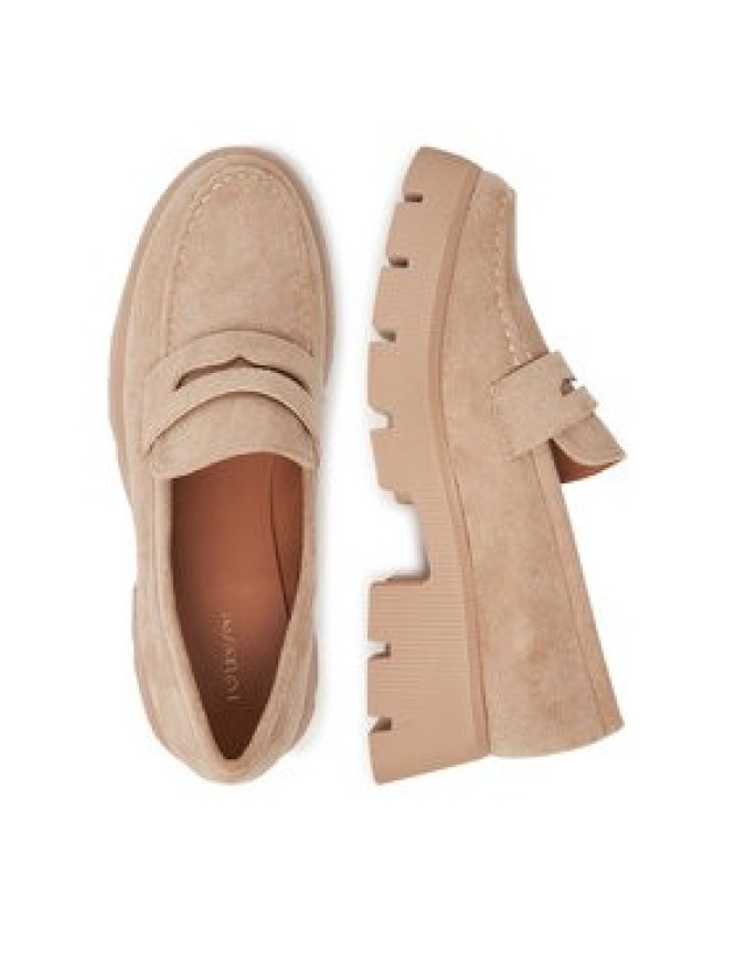 DeeZee Loafersy 8-124-1 Beżowy