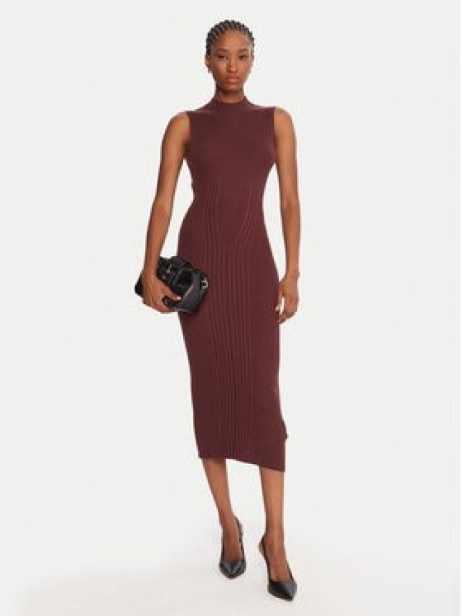 Guess Sukienka dzianinowa W5BK23 Z3OW2 Brązowy Slim Fit
