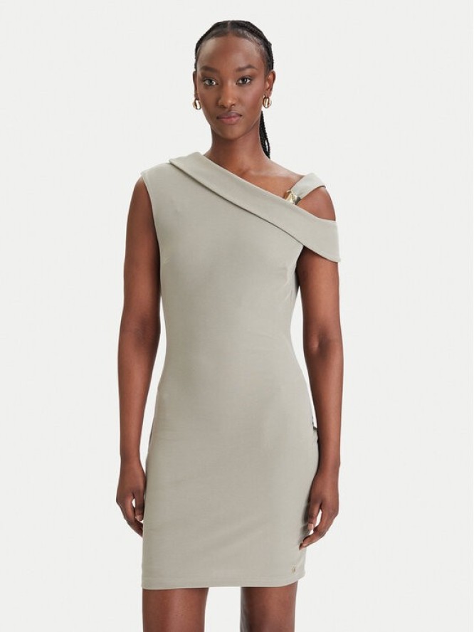 Guess Sukienka codzienna W6GK23 K3017 Khaki Regular Fit