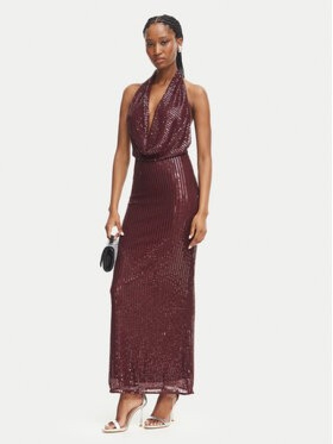 Bardot Sukienka koktajlowa Nola 59814DB2 Bordowy Slim Fit