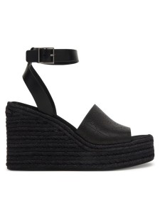 Calvin Klein Espadryle Wedge Espad 70 Aop Lth HW0HW03138 Czarny