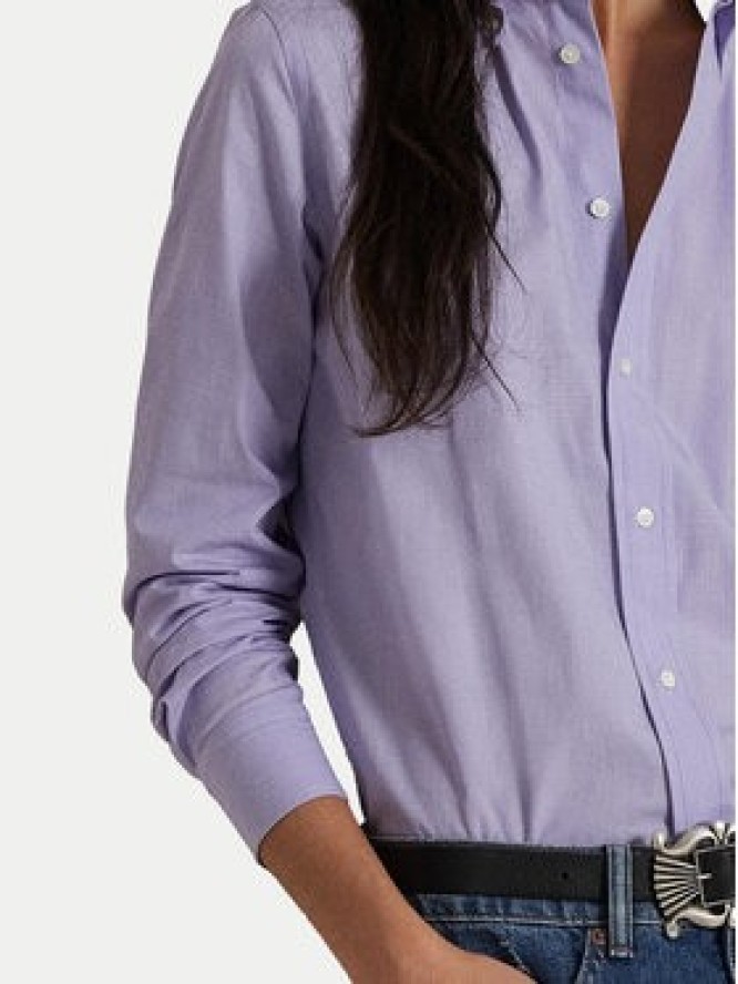 Polo Ralph Lauren Koszula 211941509003 Fioletowy Slim Fit