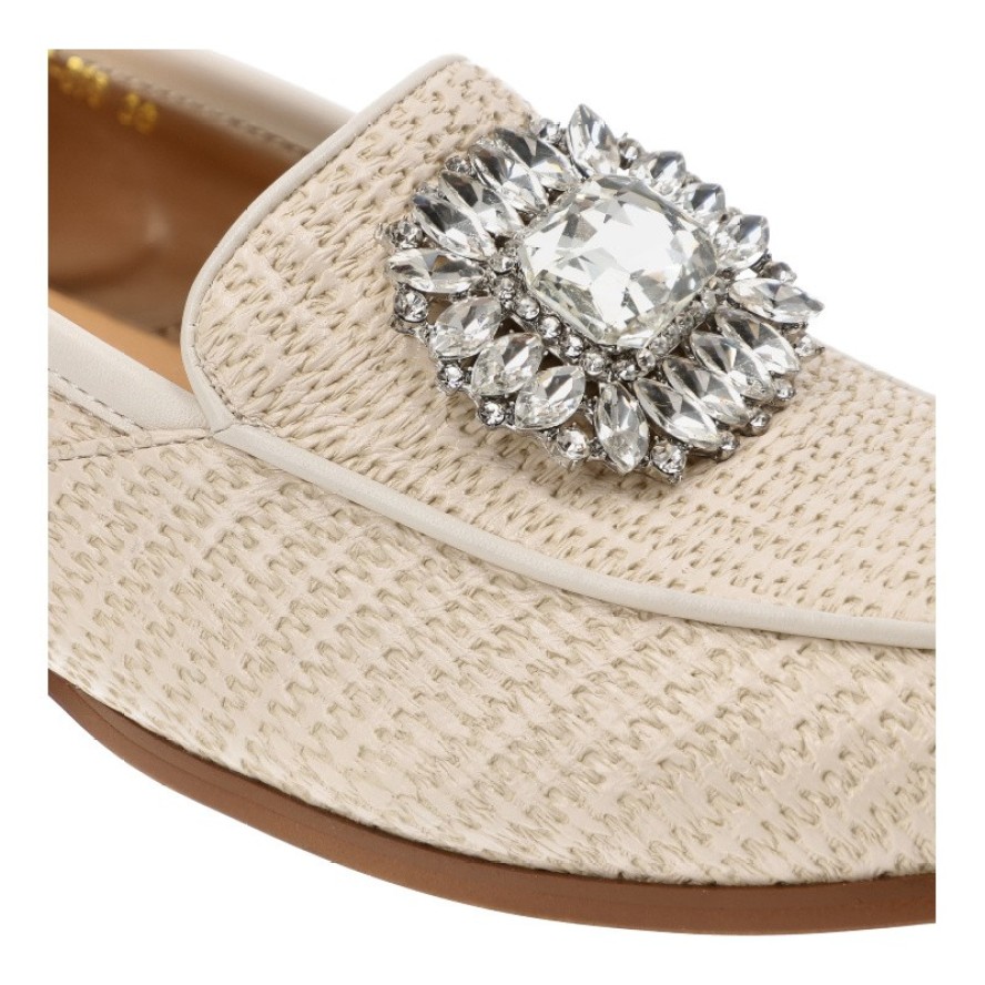 Beżowe Półbuty S.Barski Modne Obuwie Damskie Z Elegancką Broszką