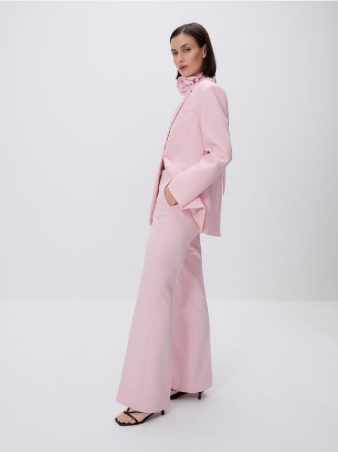 Spodnie z kantem - pastelowy róż
