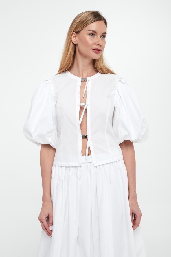 Bluzka damska popelinowa Rudi PINKO