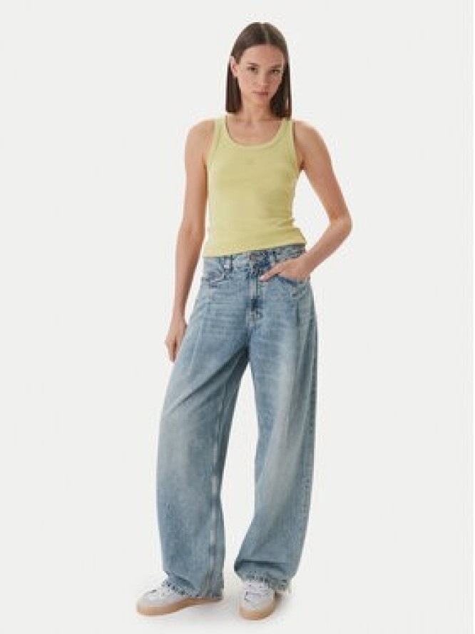 HUGO Top Datamia 50514489 Beżowy Slim Fit