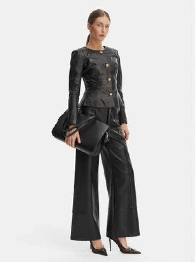 Marciano Guess Kurtka skórzana G6GL02 L0083 Czarny Regular Fit