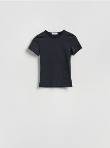 Gładki t-shirt - czarny