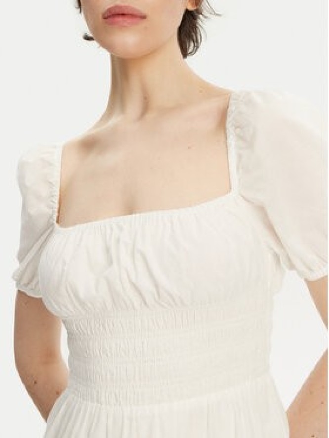 Tommy Jeans Sukienka letnia Voile DW0DW21334 Biały Regular Fit