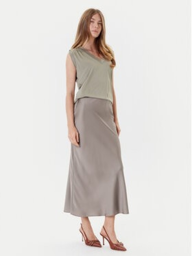 Guess Spódnica midi W5YD55 WF1T2 Szary Regular Fit