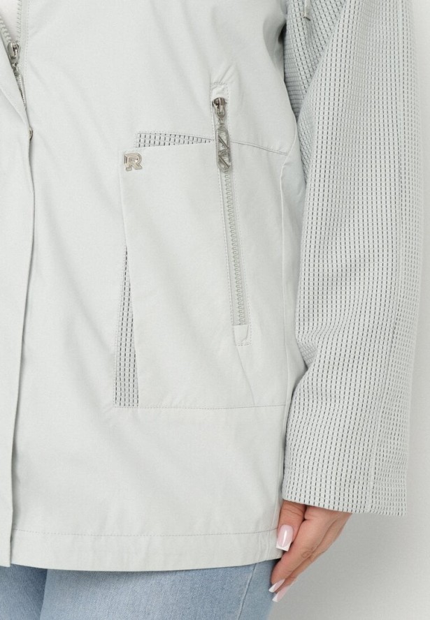 Zielona Kurtka Wiatrówka z Odpinanym Kapturem i Ściągaczami Arseli