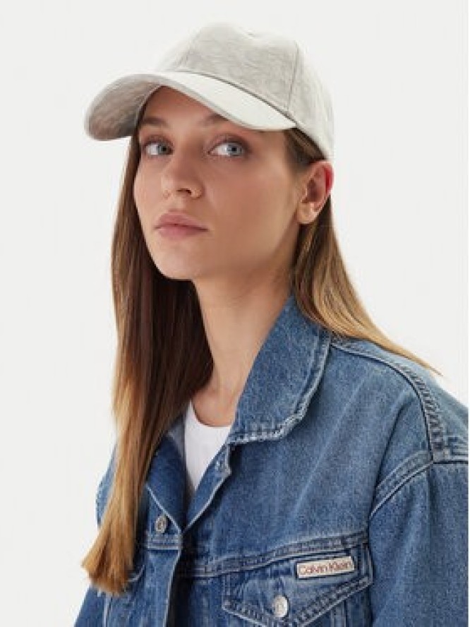 Calvin Klein Czapka z daszkiem Aop 6 Panel Baseball Cap LV04K5058G Beżowy
