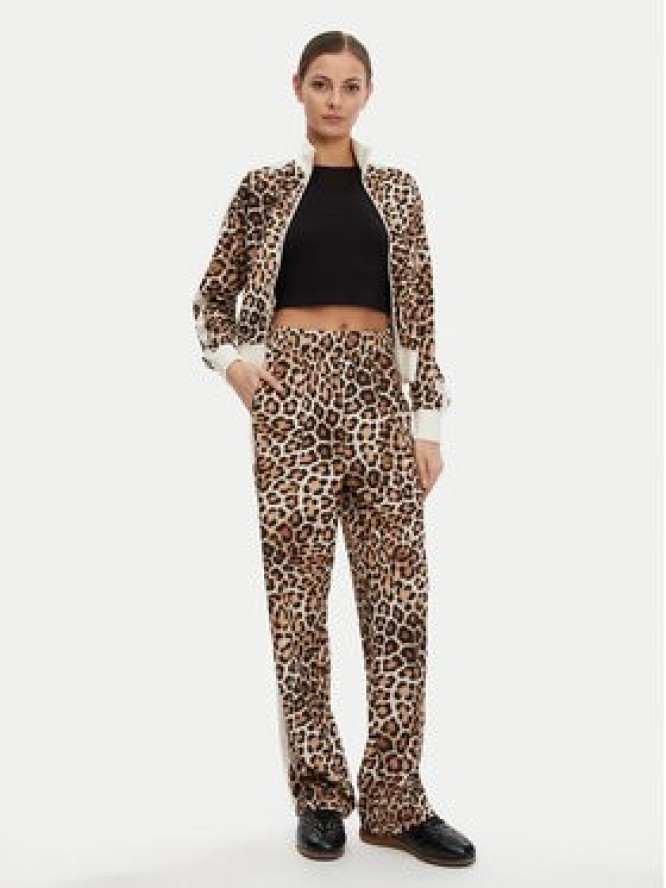 Puma Spodnie dresowe T7 Leo Luxe 632343 Brązowy Straight Fit