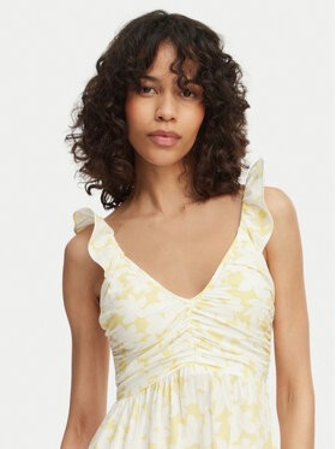Vero Moda Sukienka letnia Dichte 10341603 Żółty Regular Fit
