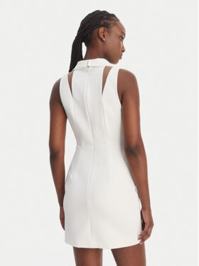 Elisabetta Franchi Sukienka koktajlowa AB-924-61E2-V520 Biały Regular Fit