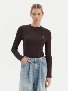 Guess T-Shirt V6RI00 KD741 Brązowy Slim Fit