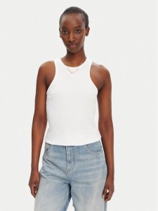 TWINSET Top 251TT2400 Biały Slim Fit