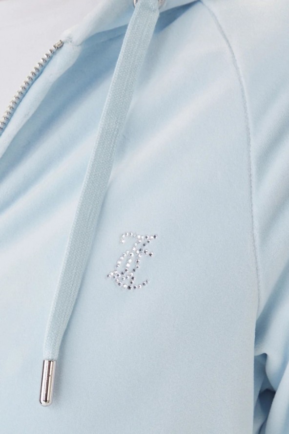 JUICY COUTURE Błękitna bluza damska Madison Outline, Rozmiar M