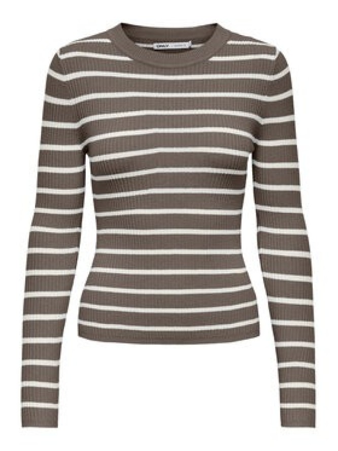 ONLY Sweter Louisa 15344579 Brązowy Slim Fit