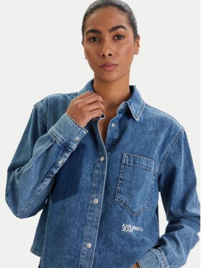 Karl Lagerfeld Jeans Koszula jeansowa B1W11021 Niebieski Regular Fit