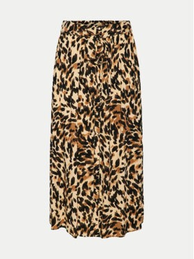 YAS Spódnica midi Savanna 26028279 Brązowy Regular Fit