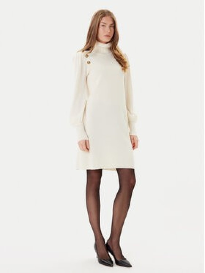 Luisa Spagnoli Sukienka dzianinowa Moduno 100056 Beżowy Regular Fit