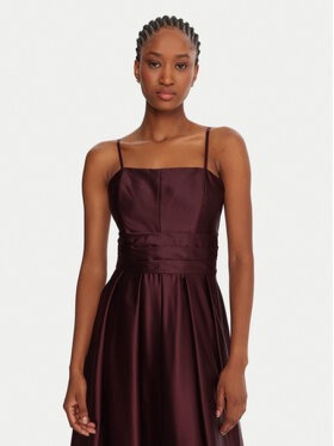 Rinascimento Sukienka wieczorowa CFC0020046002 Bordowy Slim Fit