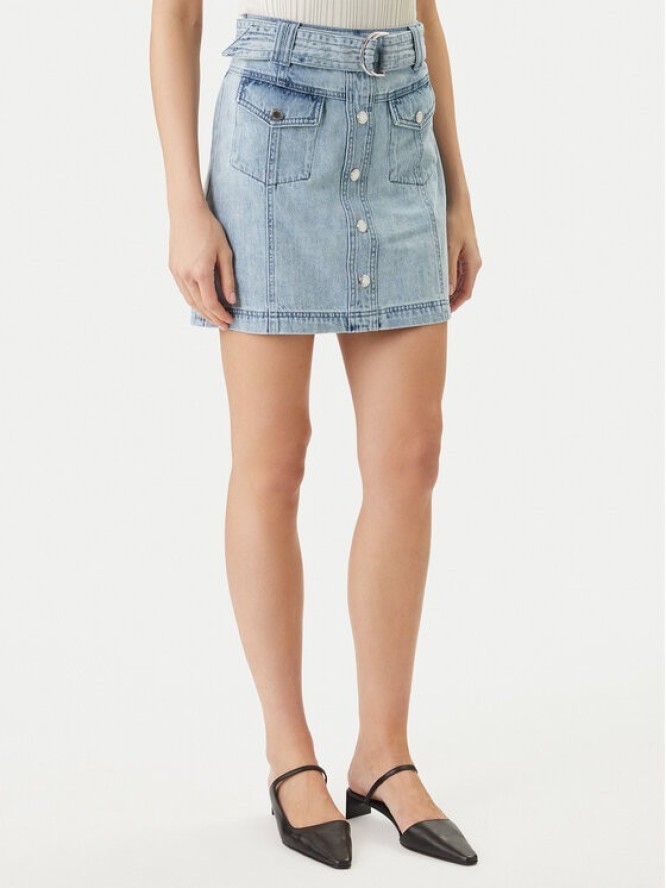 Morgan Spódnica jeansowa 251-JOLAM Błękitny Regular Fit