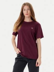 TWINSET T-Shirt 252TP2057 Bordowy Loose Fit