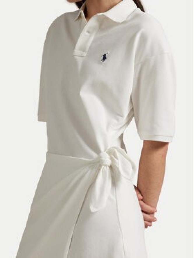 Polo Ralph Lauren Sukienka codzienna 211A88516002 Biały Straight Fit