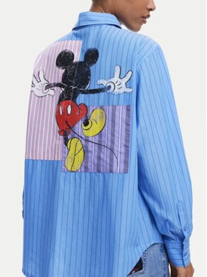 Desigual Koszula Mickey 25WWCW19 Niebieski Oversize