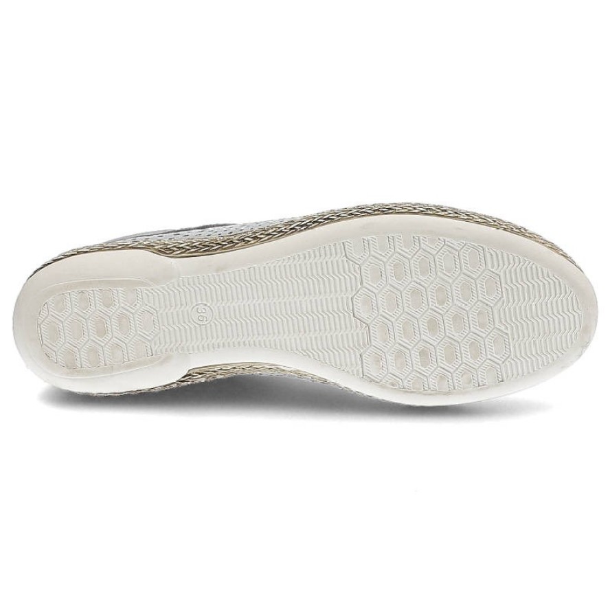 Szare Espadryle Lemar Damskie Stylowe Obuwie