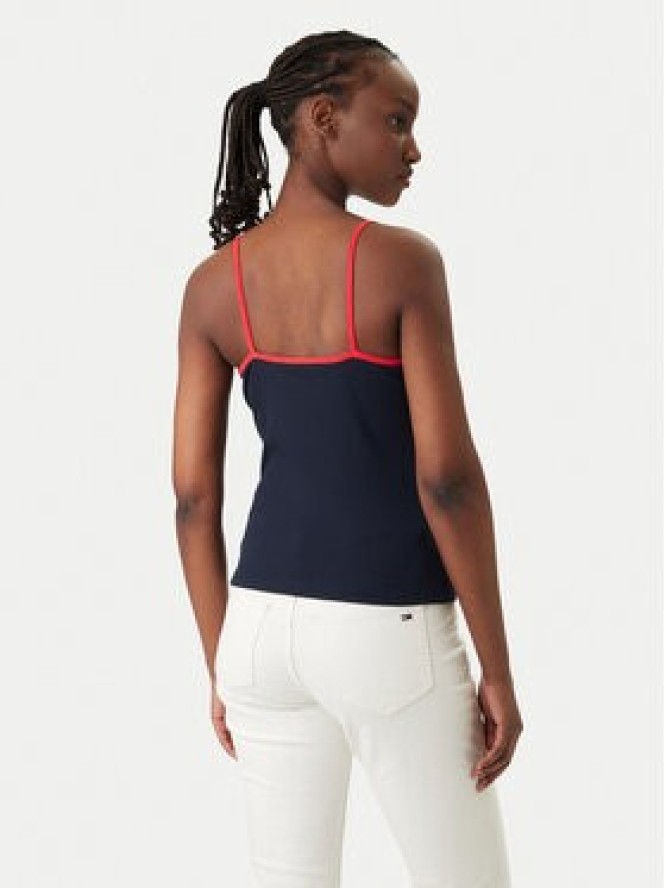 Tommy Jeans Top DW0DW22261 Granatowy Slim Fit