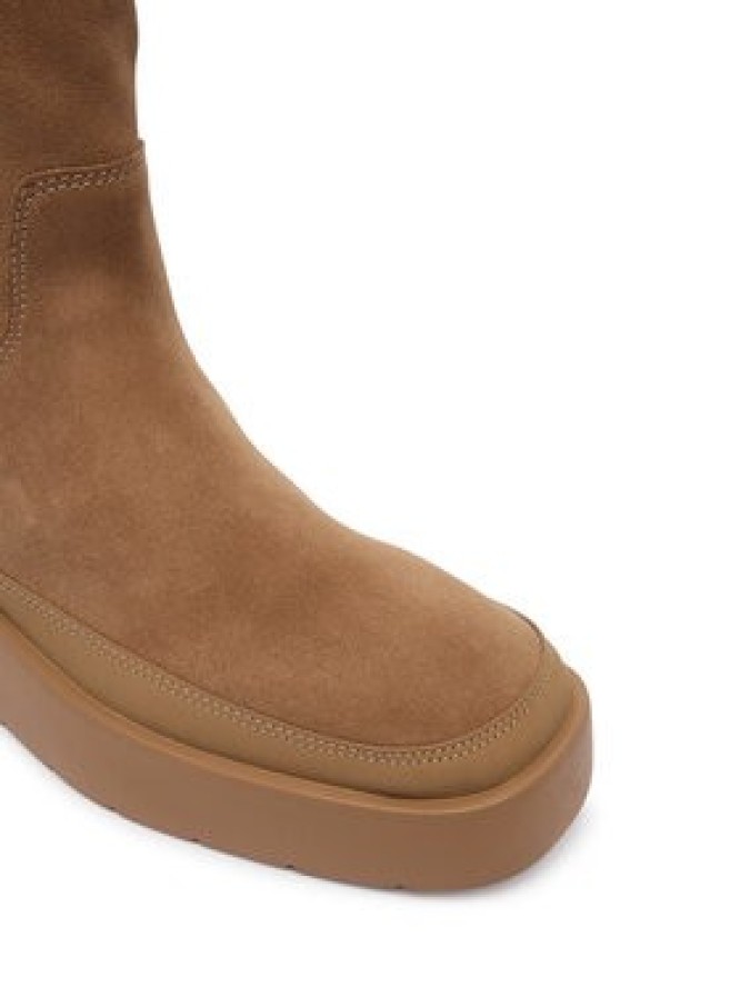 Calvin Klein Śniegowce Flatform Mid Boot Suede Wl HW0HW03181 Beżowy
