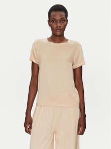 ViCOLO Bluzka TD0007 Beżowy Relaxed Fit