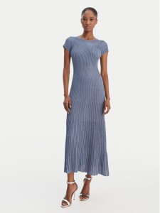 Marella Sukienka dzianinowa Draghi 2613321041 Błękitny Regular Fit