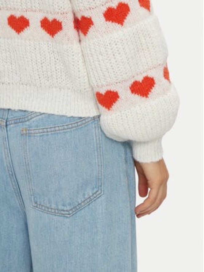 Pieces Sweter Nove 17152014 Écru Regular Fit