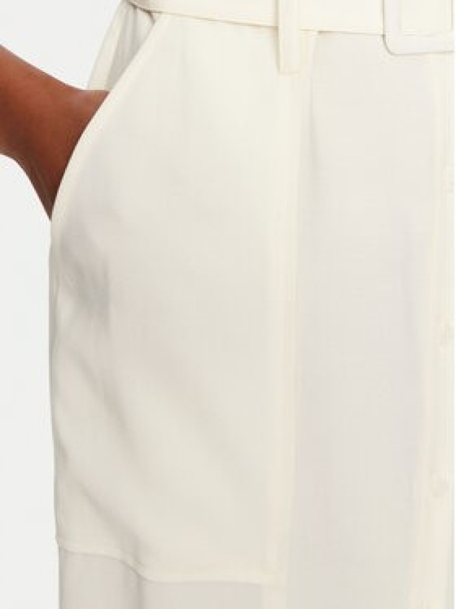 Patrizia Pepe Sukienka koszulowa 2A2870/A573-W146 Écru Regular Fit