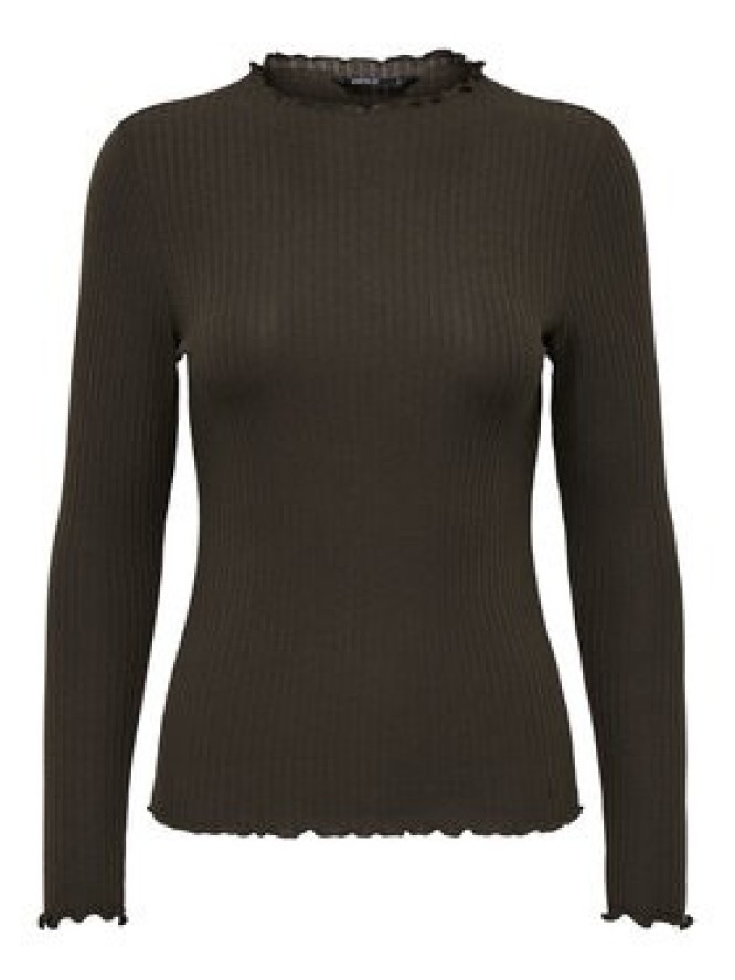 ONLY Bluzka Emma 15180040 Brązowy Slim Fit
