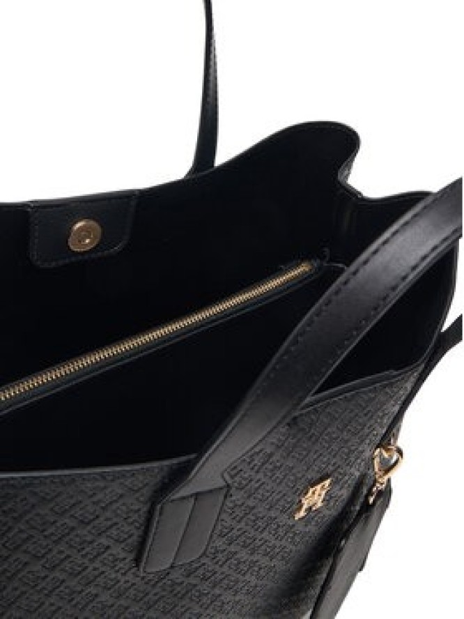 Tommy Hilfiger Torebka Th Icon Satchel Mono AW0AW18923 Czarny