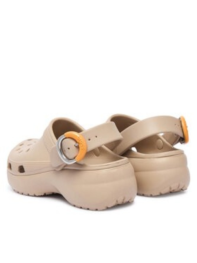 Crocs Klapki Classic Platform Buckle Clog 213230 Beżowy