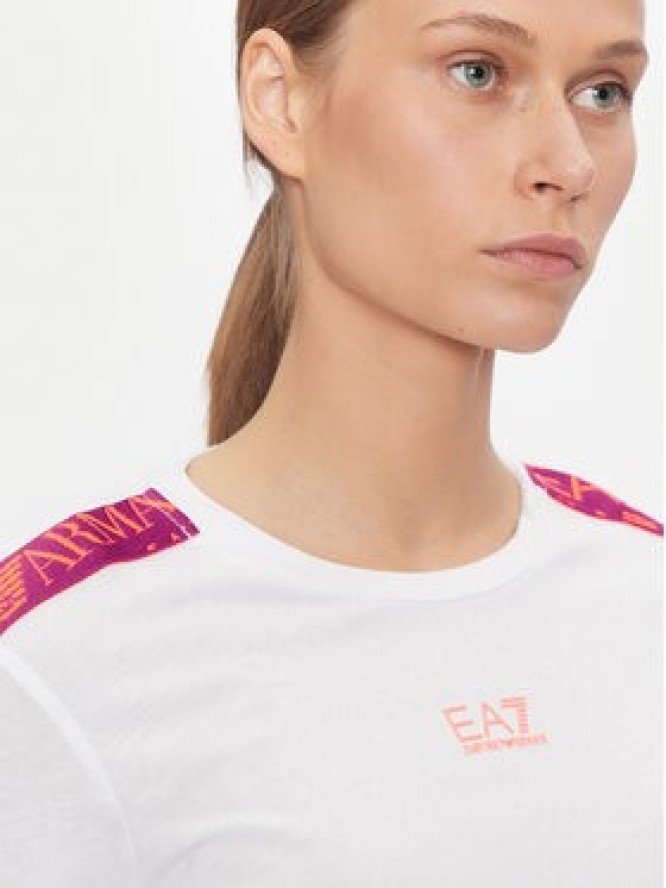 EA7 Emporio Armani Bluzka 6DTT16 TJLOZ 1100 Biały Regular Fit