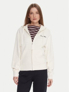 Tommy Hilfiger Bluza Script WW0WW45742 Écru Regular Fit