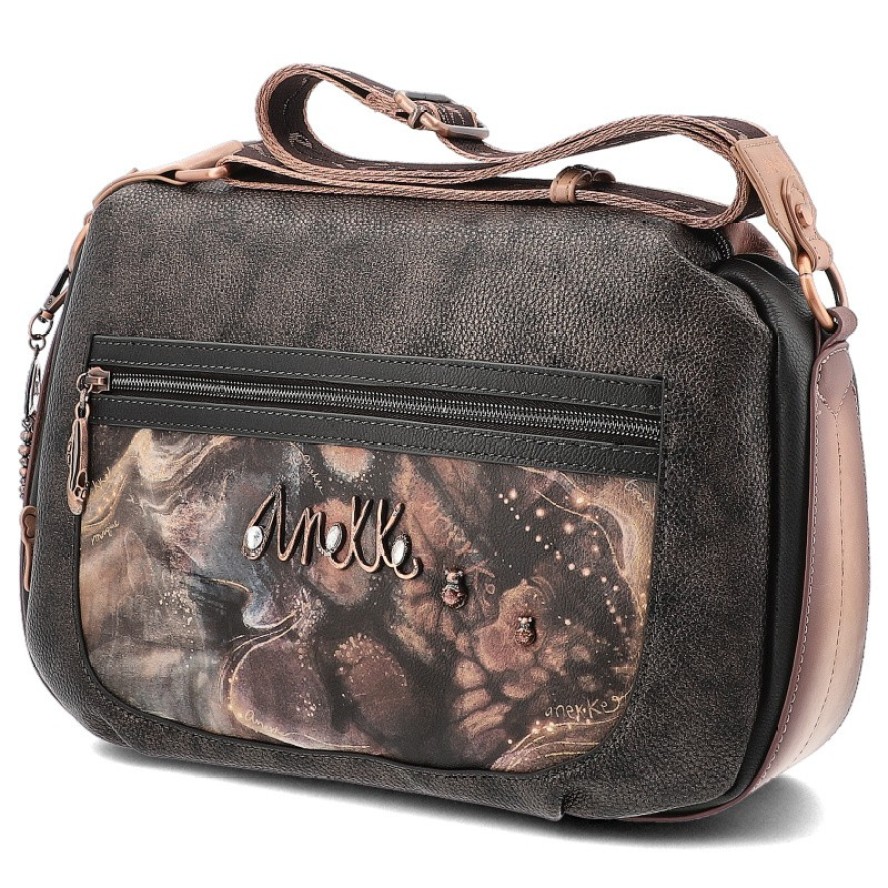 Brązowa Torebka Anekke Modna Listonoszka Damska