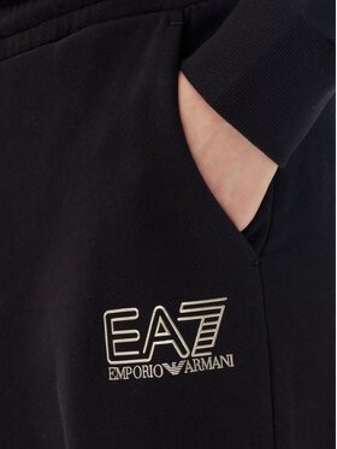EA7 Emporio Armani Spodnie dresowe 7W000106 AF12473 MC004 Czarny Loose Fit