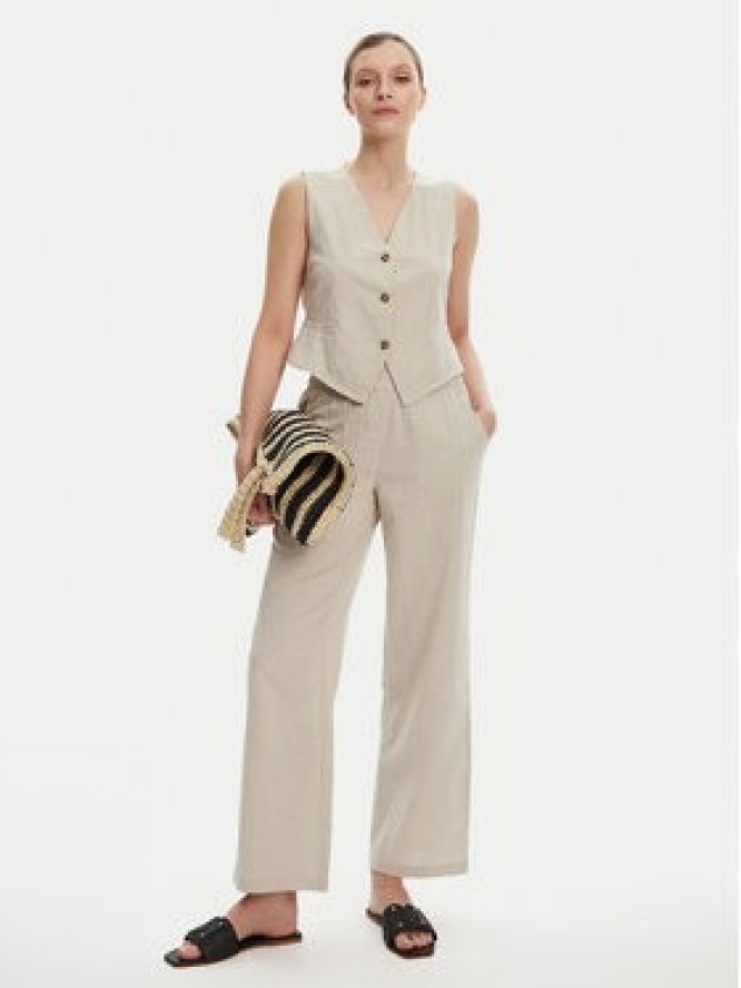 Vero Moda Spodnie materiałowe Caia 10333796 Beżowy Wide Leg