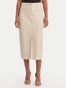 Morgan Spódnica z imitacji skóry 261-JILFIT Beżowy Slim Fit