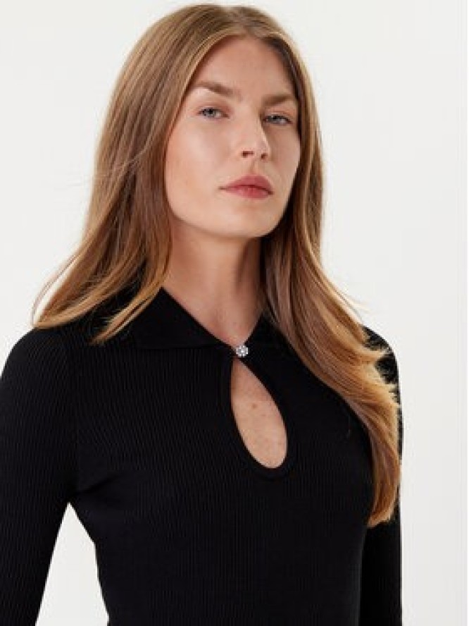 Marella Sweter Plume 2525366111 Czarny Slim Fit